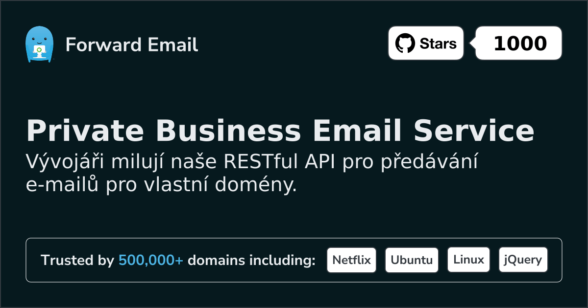 Developer Email API pro vlastní domény a webhooky