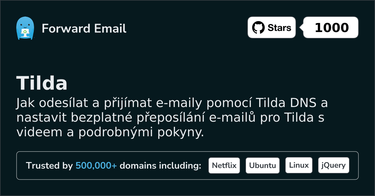 Jak nastavit e-mail pomocí Tilda