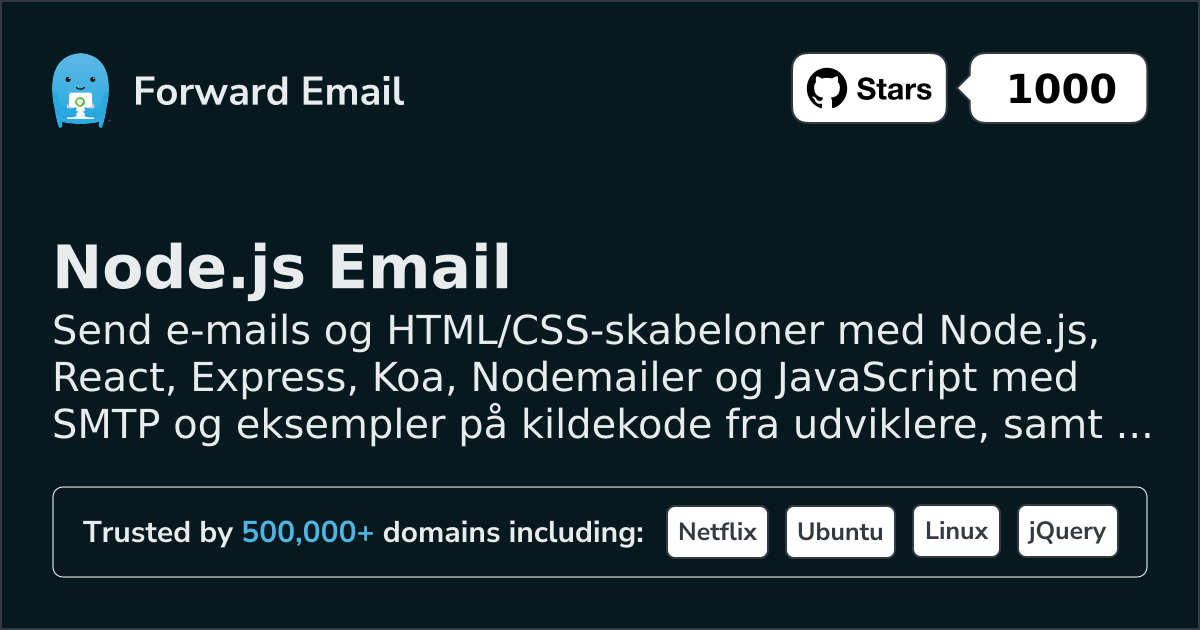 Node.js e-mailskabeloner