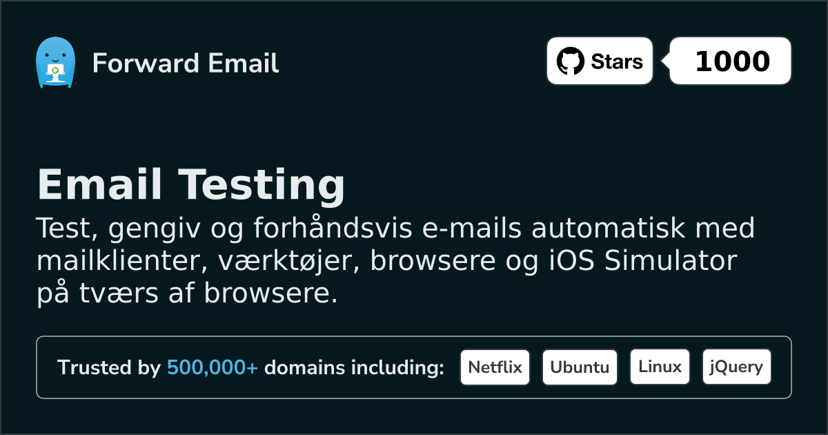 E-mailtestning til browsere og iOS-simulator