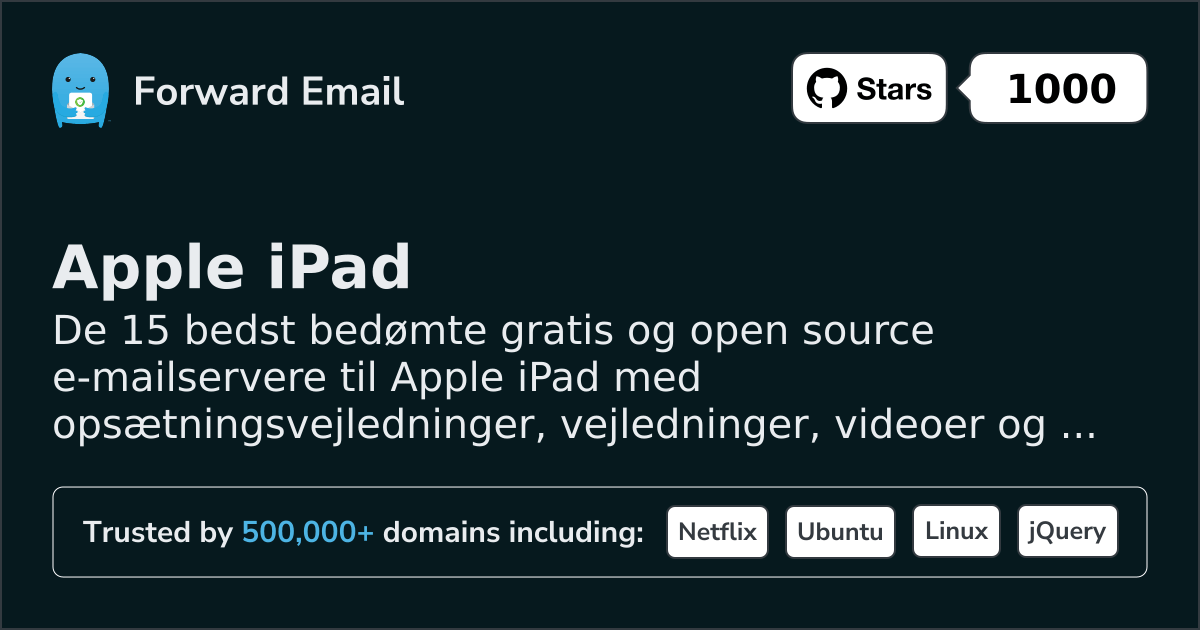 15 Top-Rated Open Source Email Servers for Apple iPad in 2026