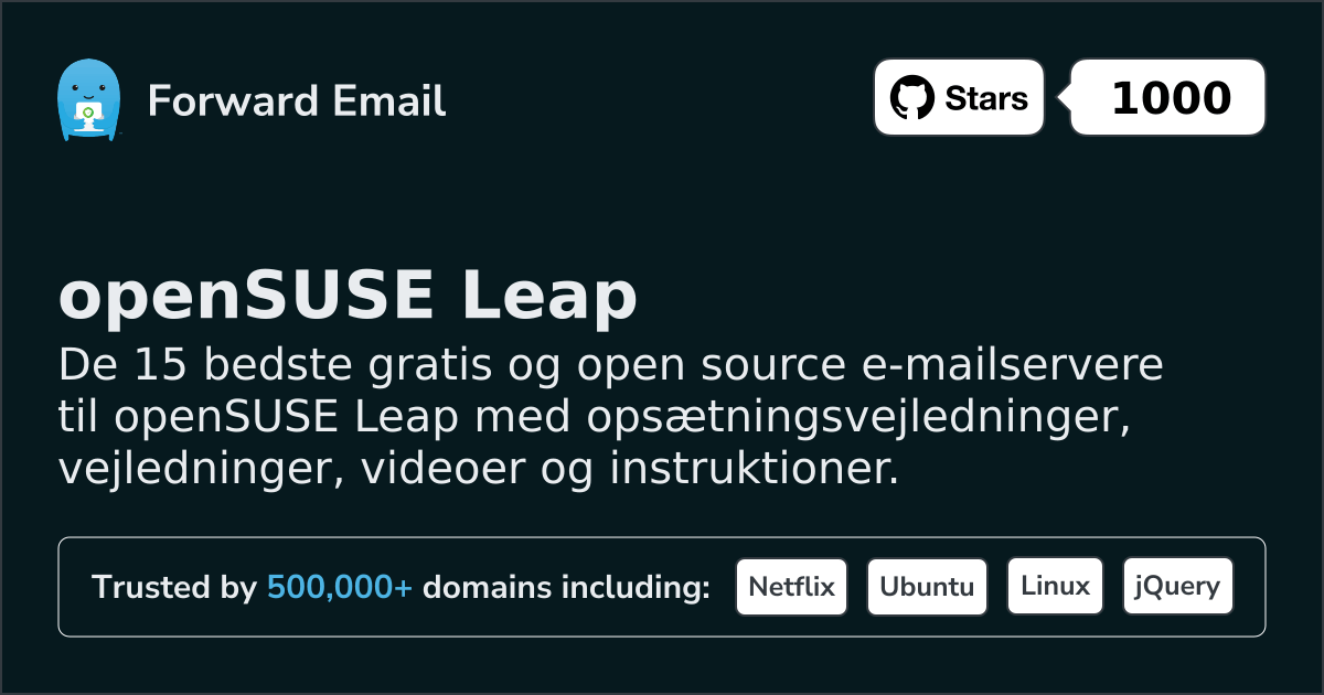 15 Top Open Source Email Servers for openSUSE Leap in 2026