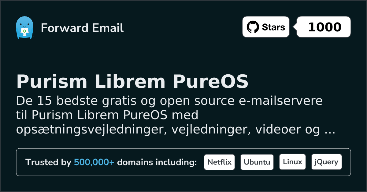 15 Top Open Source Email Servers for Purism Librem PureOS in 2026