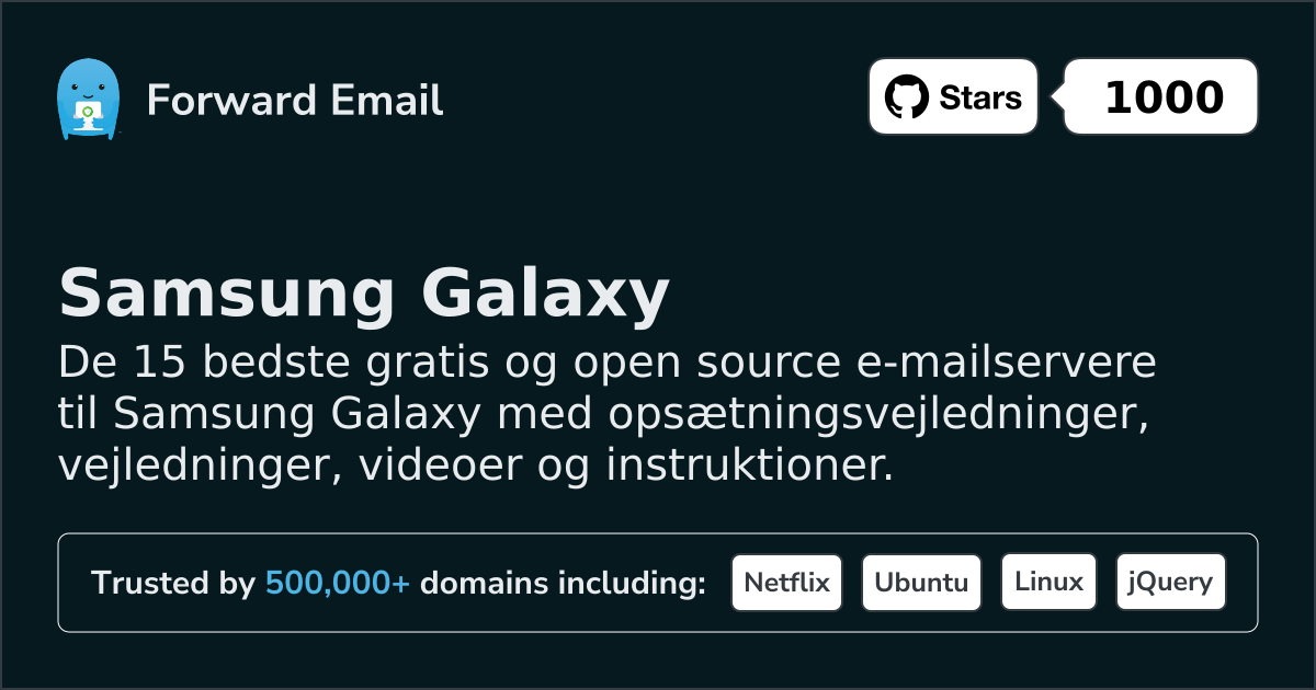 15 Top Open Source Email Servers for Samsung Galaxy in 2026