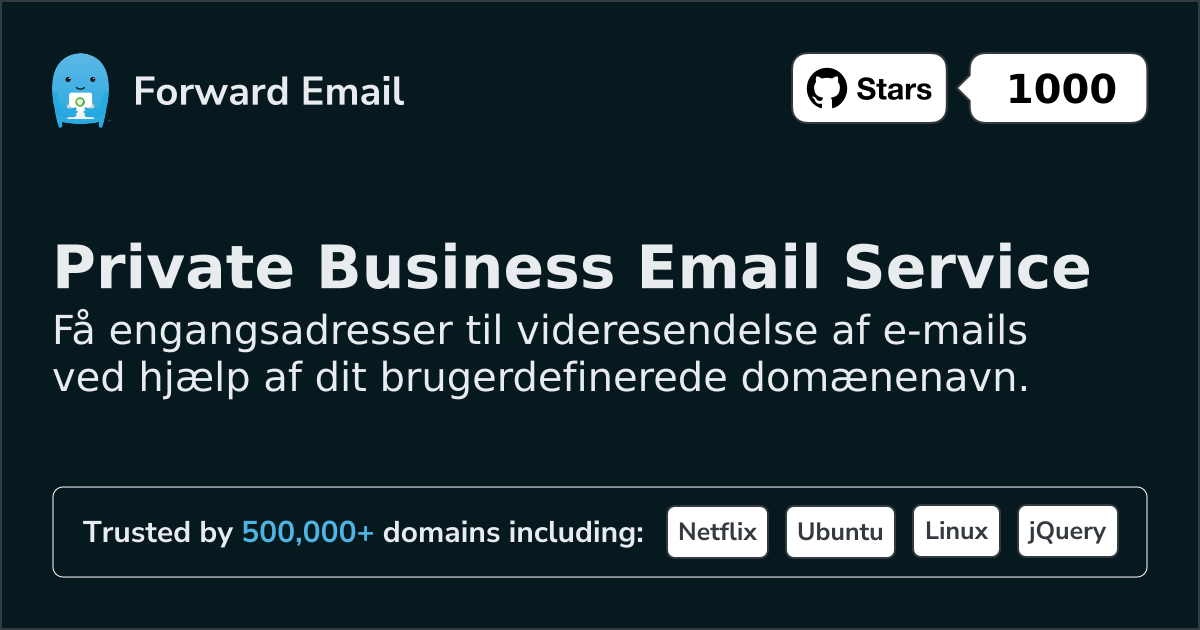 Engangs-e-mailadresser til brugerdefinerede domæner