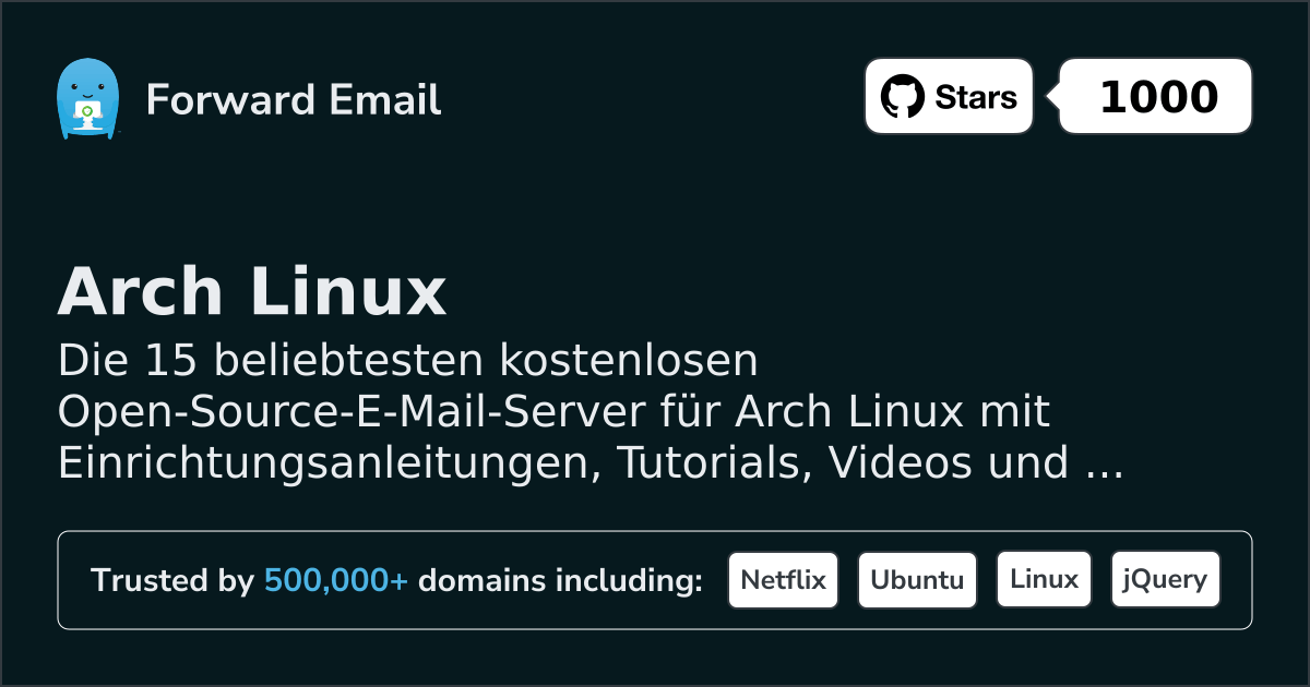 15 Most Popular Open Source Email Servers for Arch Linux in 2026