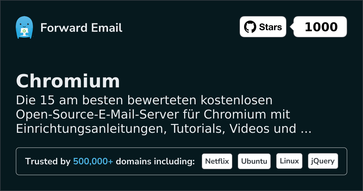 15 Highest-Rated Open Source Email Servers for Chromium in 2026