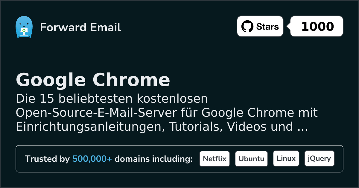 15 Favorited Open Source Email Servers for Google Chrome in 2026