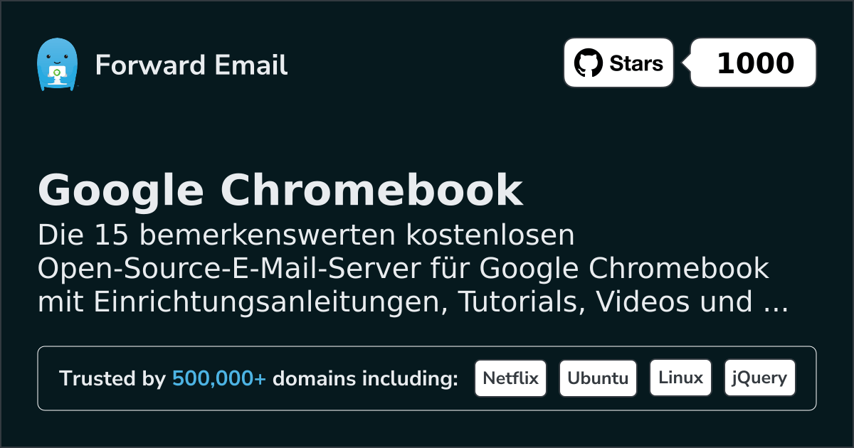 15 Notable Open Source Email Servers for Google Chromebook in 2026