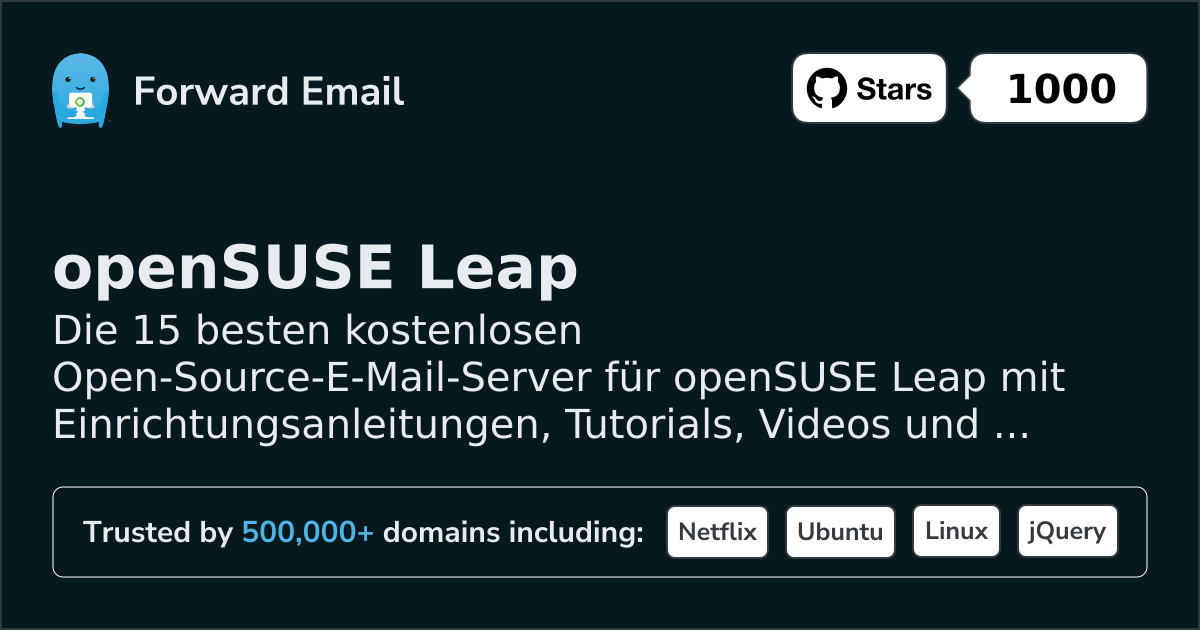 15 Top Open Source Email Servers for openSUSE Leap in 2026