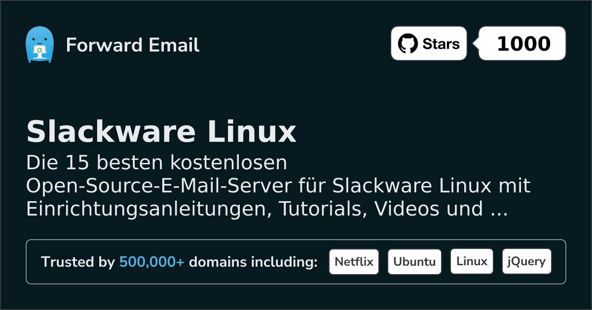 15 Top Open Source Email Servers for Slackware Linux in 2026