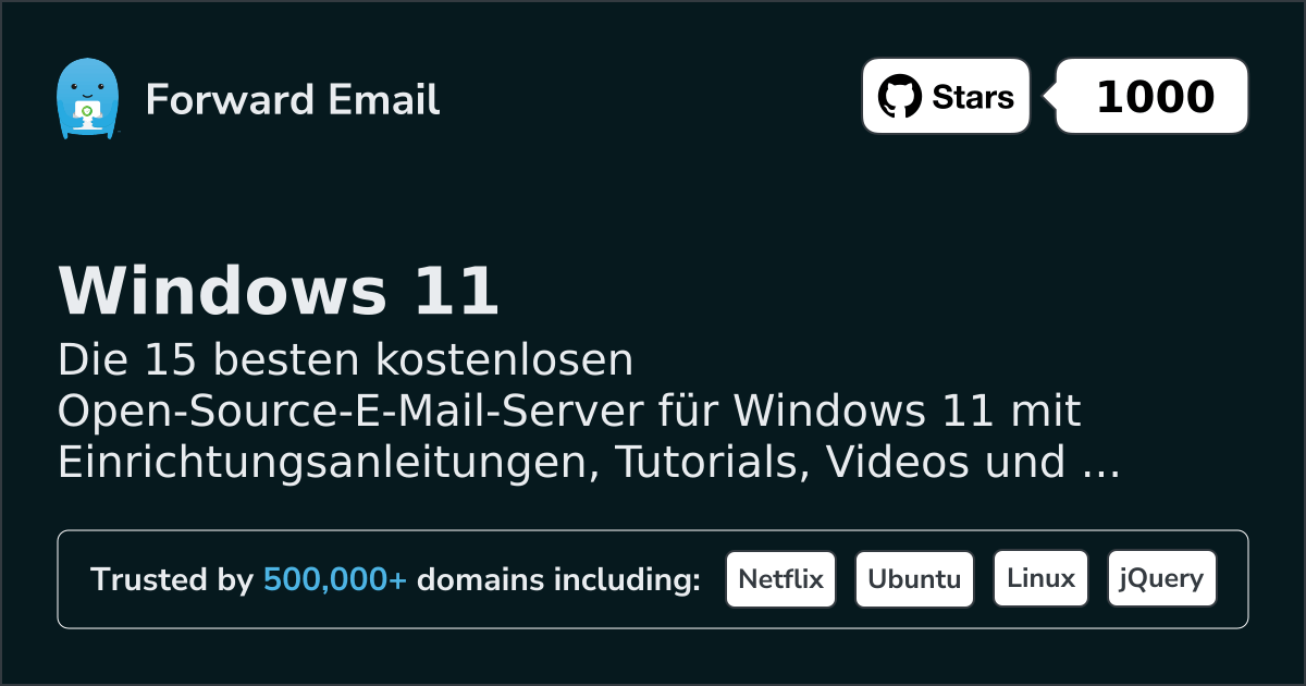 15 Top Open Source Email Servers for Windows 11 in 2026
