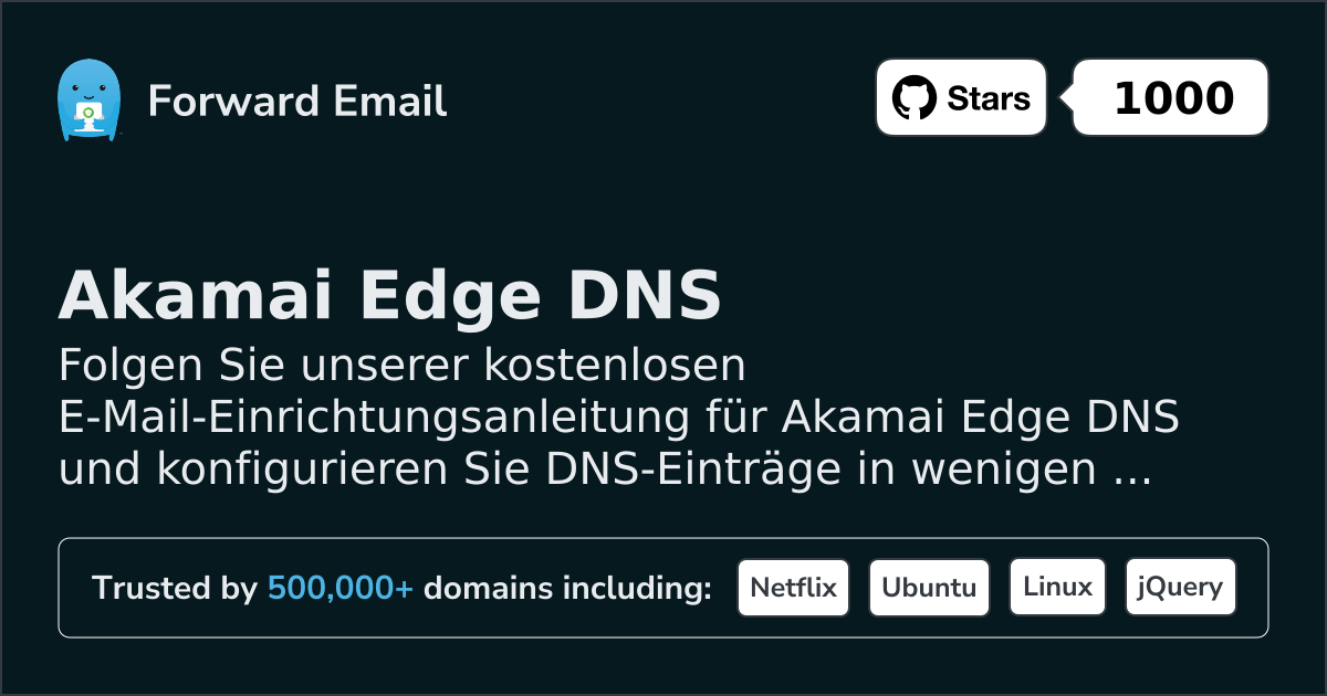 So richten Sie E-Mail mit Akamai Edge DNS ein
