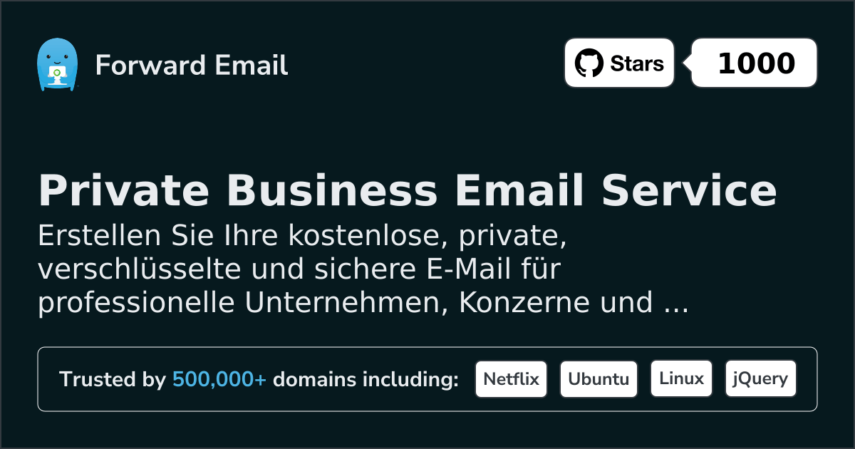 Private Geschäfts-E-Mail für benutzerdefinierte Domänen