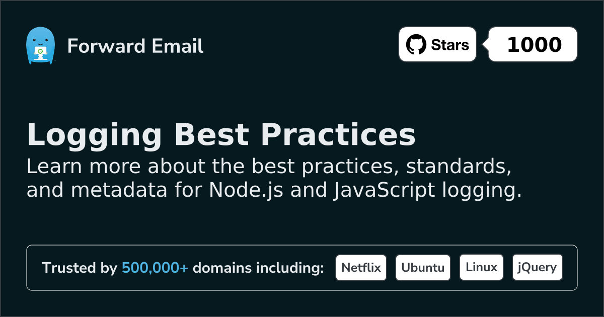Best Practices for Node.js Logging