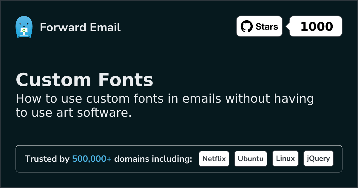 Custom Fonts in Emails