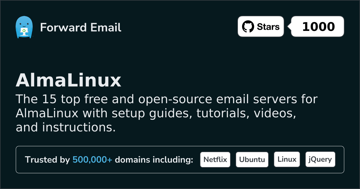 15 Top Open Source Email Servers for AlmaLinux in 2026