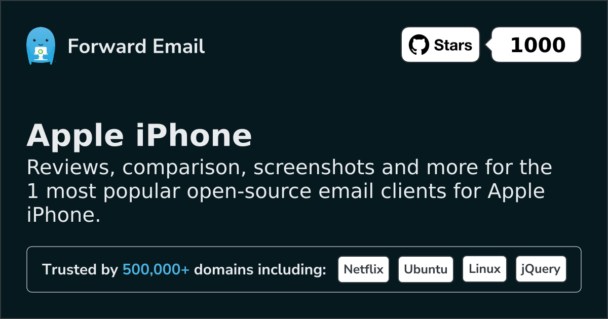 1 Most Popular Open Source Email Clients for Apple iPhone in 2026