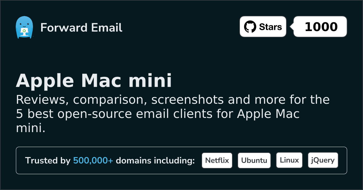 5 Best Open Source Email Clients for Apple Mac mini in 2026