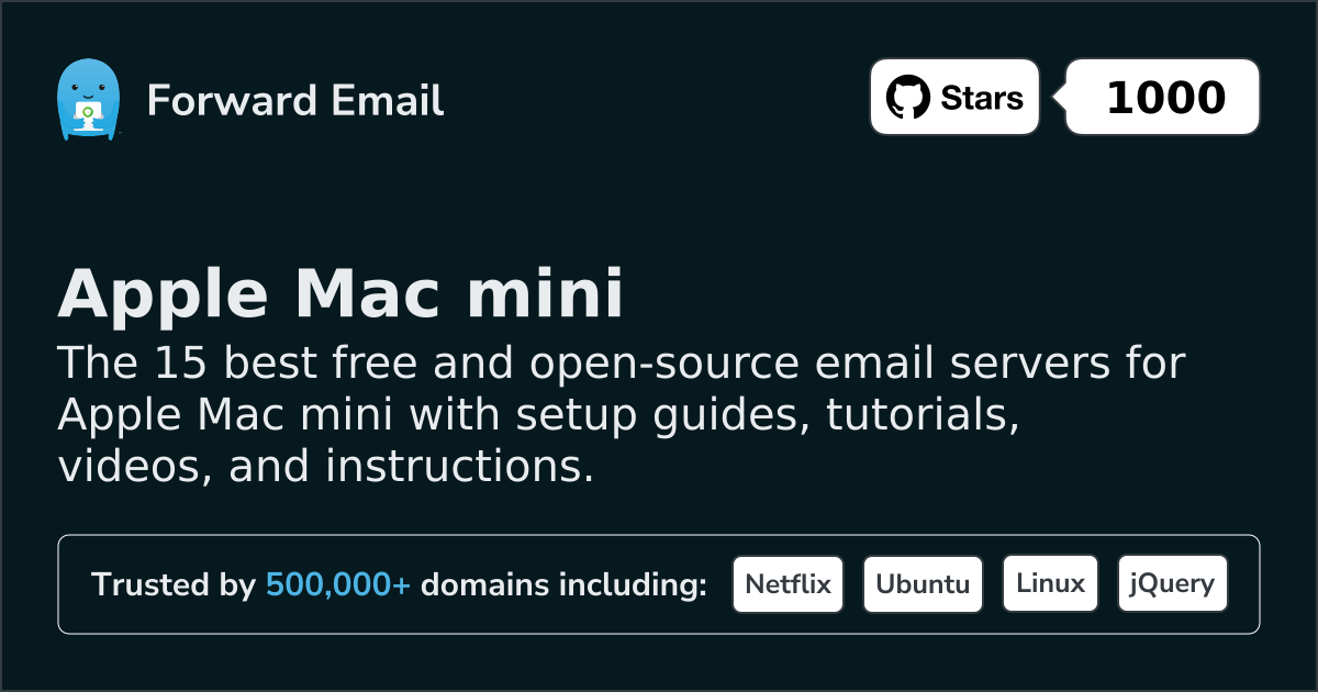 15 Best Open Source Email Servers for Apple Mac mini in 2026
