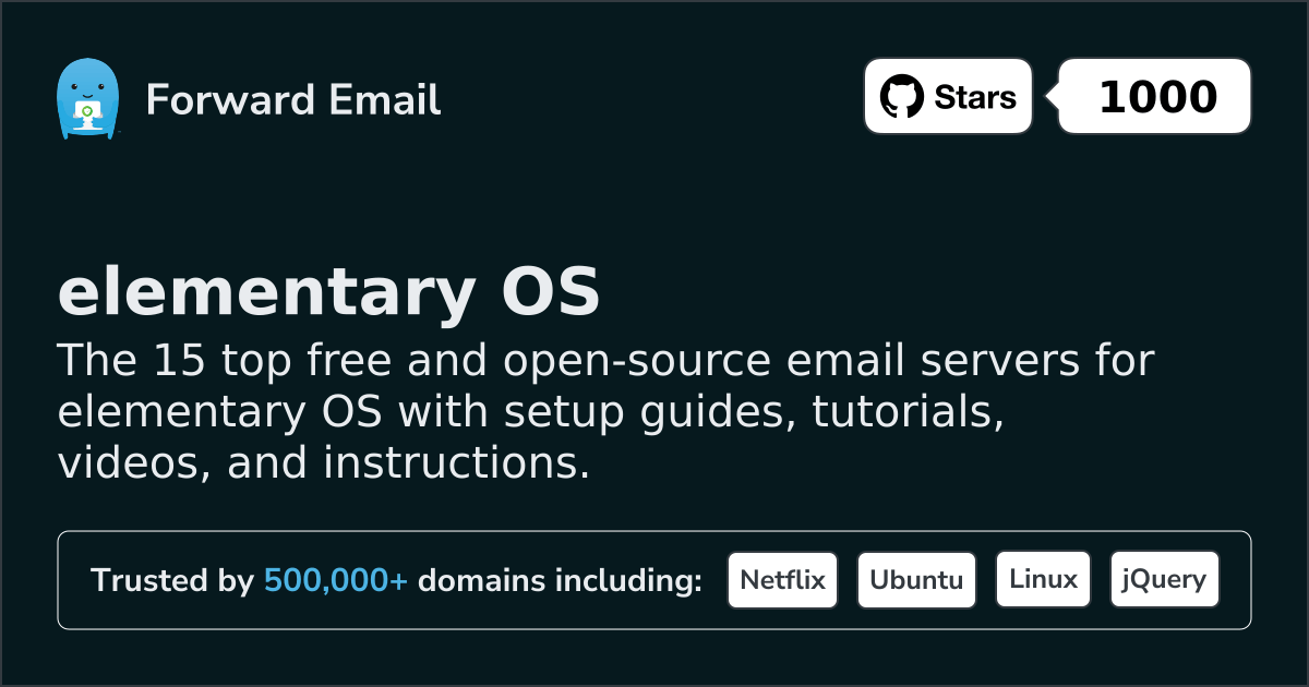 15 Top Open Source Email Servers for elementary OS in 2026