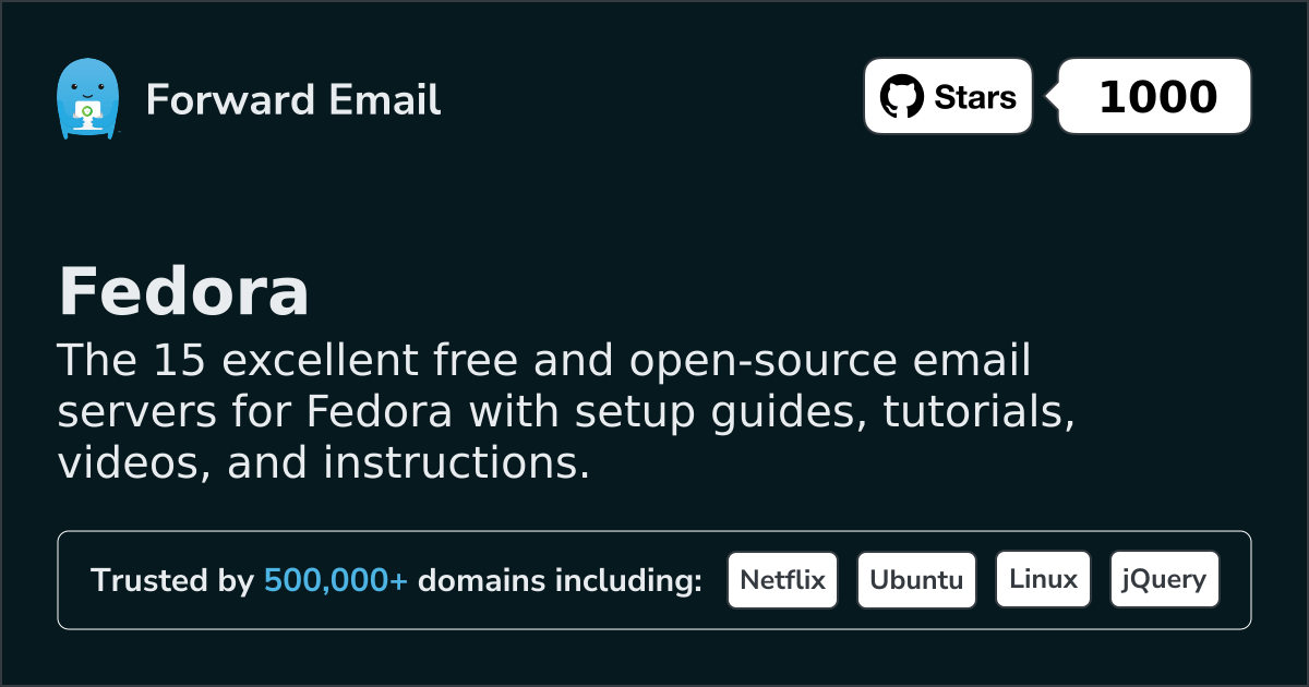 15 Excellent Open Source Email Servers for Fedora in 2026