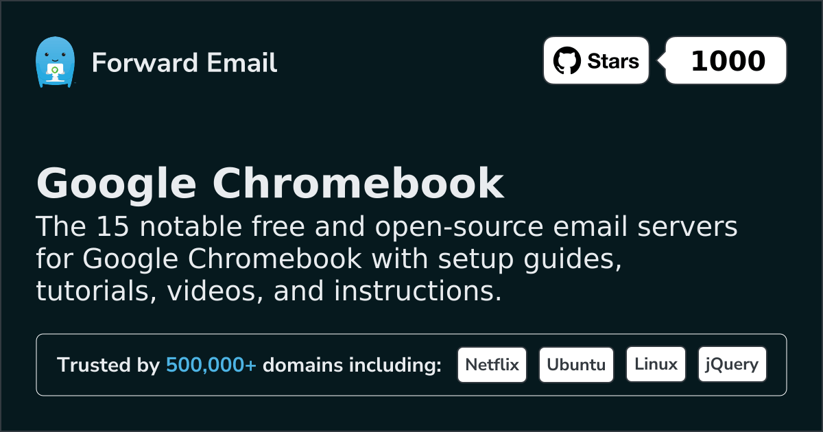 15 Notable Open Source Email Servers for Google Chromebook in 2026