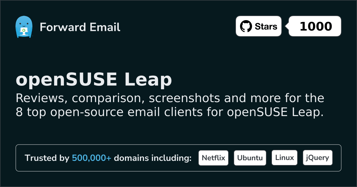 8 Top Open Source Email Clients for openSUSE Leap in 2026