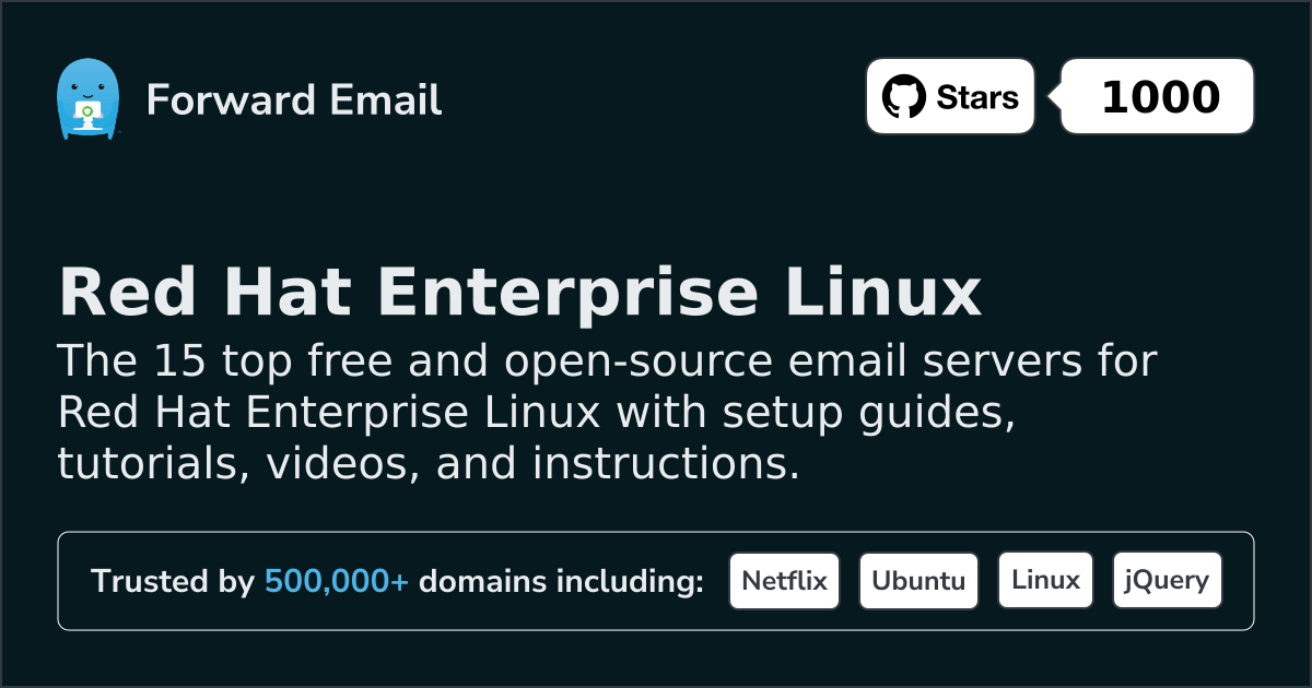 15 Top Open Source Email Servers for Red Hat Enterprise Linux in 2026