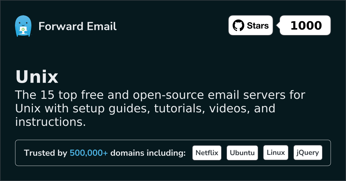 15 Top Open Source Email Servers for Unix in 2026