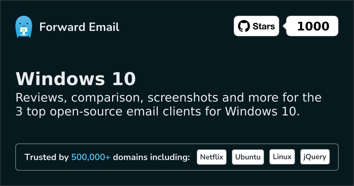 3 Top Open Source Email Clients for Windows 10 in 2026