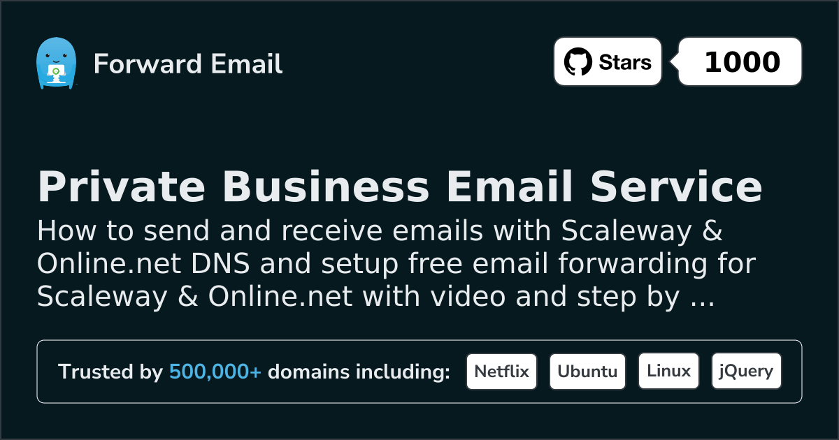 How to Setup Email with Scaleway & Online.net