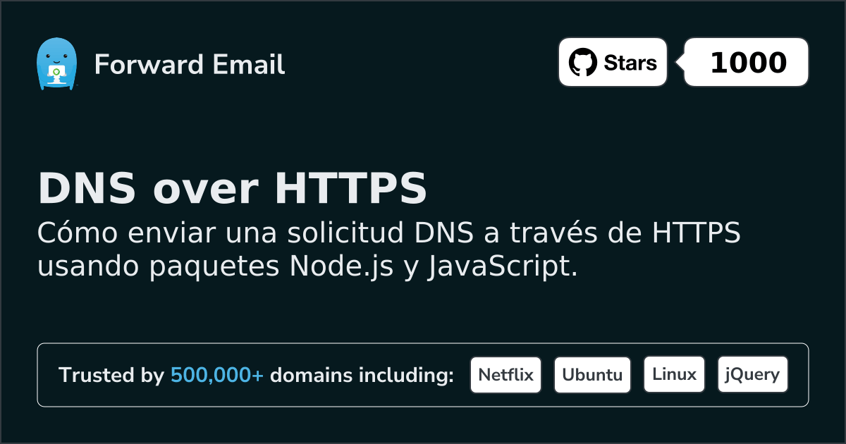 DNS de Node.js sobre HTTPS