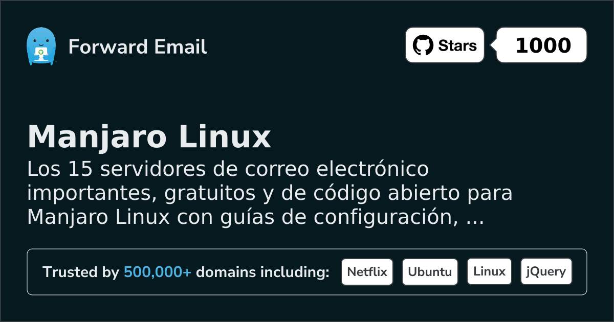 15 Important Open Source Email Servers for Manjaro Linux in 2026