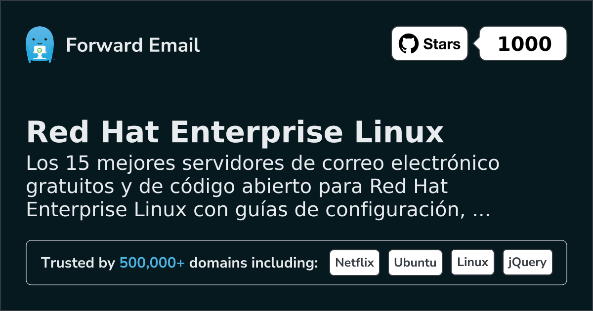 15 Top Open Source Email Servers for Red Hat Enterprise Linux in 2026