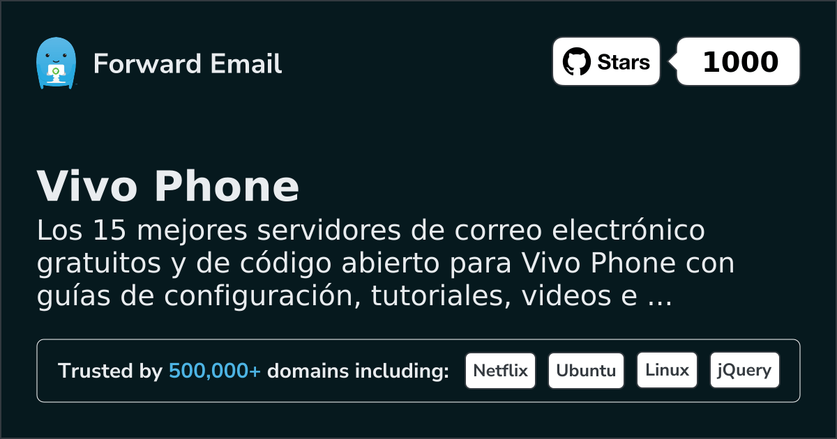 15 Top Open Source Email Servers for Vivo Phone in 2026
