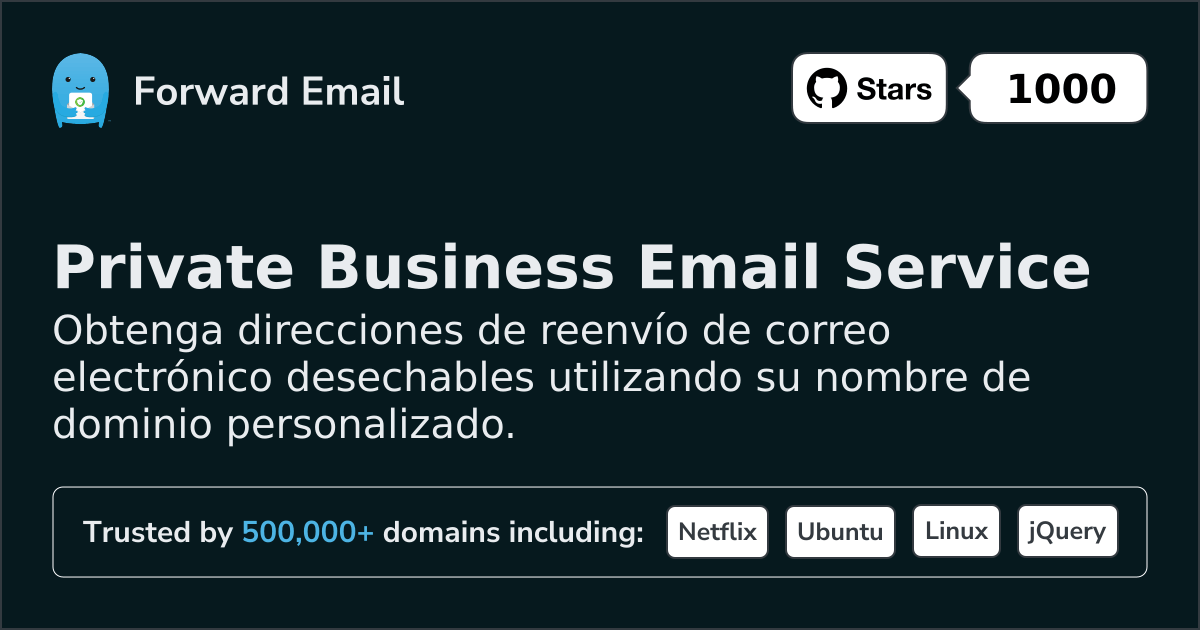 Direcciones de correo electrónico desechables para dominios personalizados
