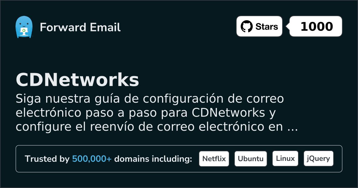 Cómo configurar el correo electrónico con CDNetworks