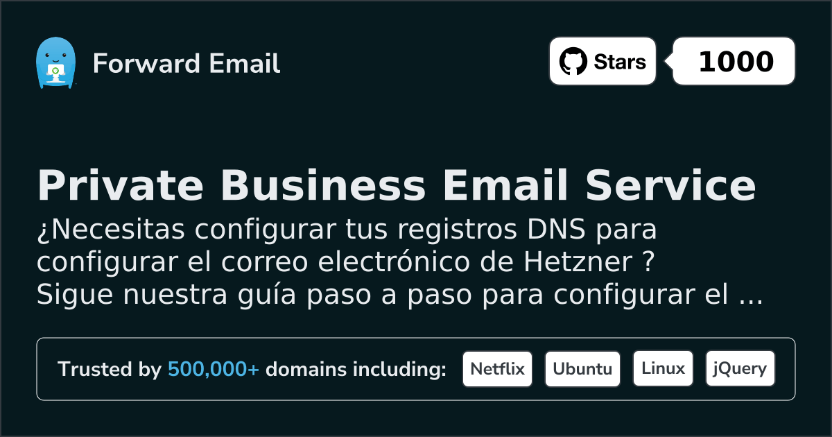 Cómo configurar el correo electrónico con Hetzner