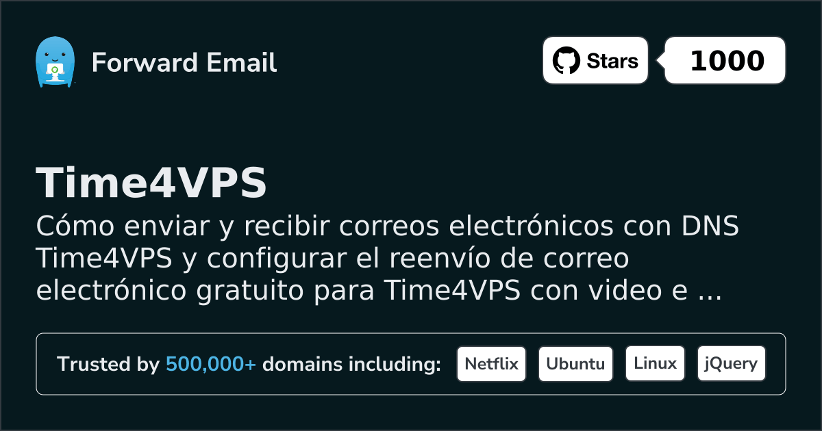 Cómo configurar el correo electrónico con Time4VPS