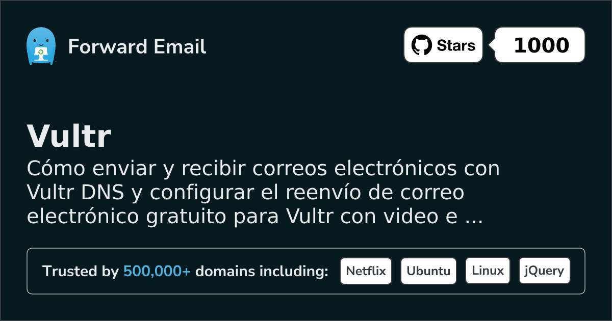 Cómo configurar el correo electrónico con Vultr