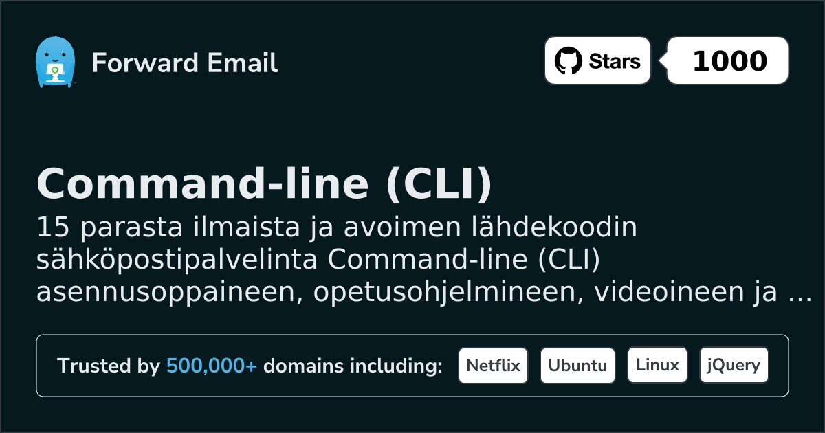 15 Greatest Open Source Email Servers for Command-line (CLI) in 2026