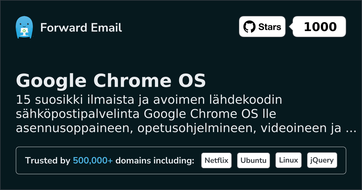 15 Favorited Open Source Email Servers for Google Chrome OS in 2026