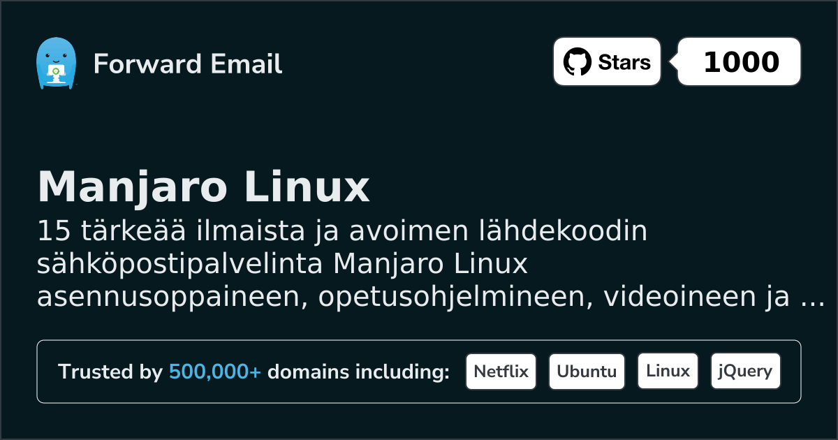 15 Important Open Source Email Servers for Manjaro Linux in 2026