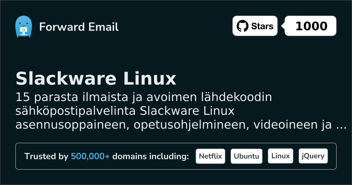 15 Top Open Source Email Servers for Slackware Linux in 2026