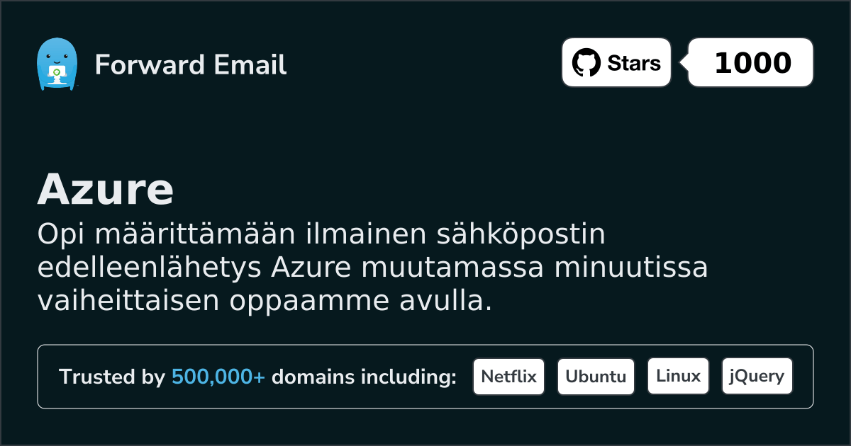 Sähköpostin määrittäminen Azure