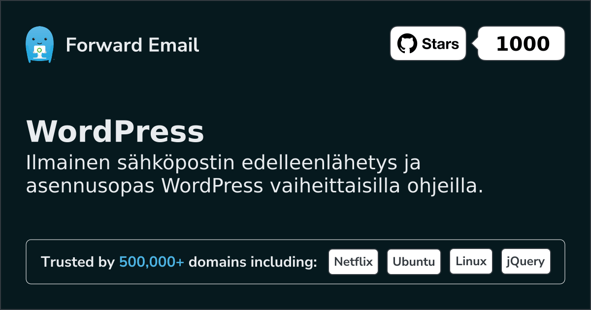 Sähköpostin määrittäminen WordPress