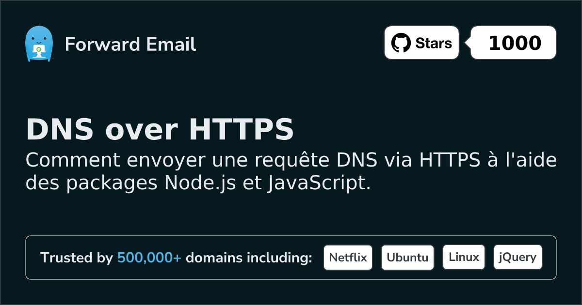 DNS Node.js sur HTTPS