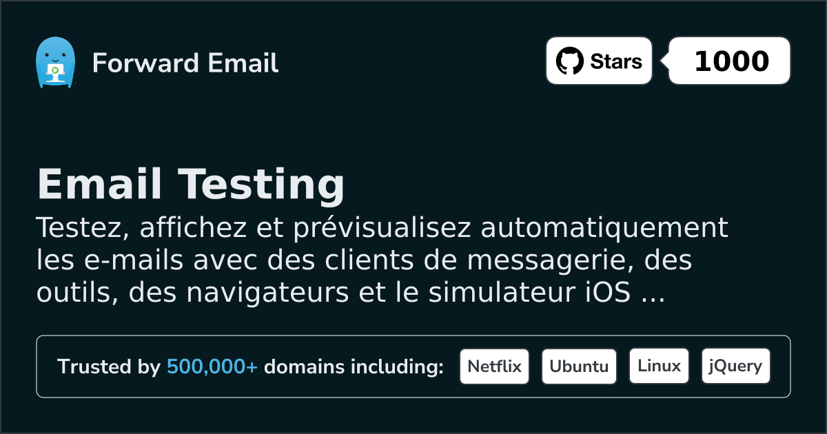 Tests de messagerie pour les navigateurs et simulateurs iOS