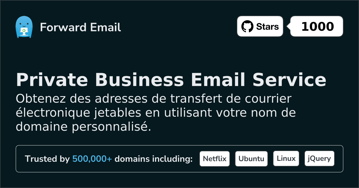 Adresses e-mail jetables pour domaines personnalisés